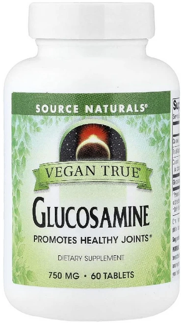 소스내추럴스 글루코사민 Vegan True 750mg 칼슘 타블렛 60정 - 쿠팡