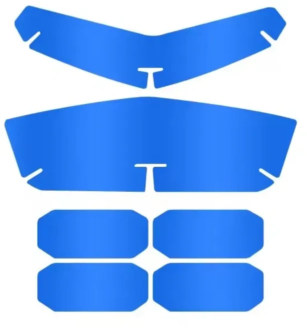 쿠쿠스토어 V-strom 800DE 오토바이 헤드라이트 보호 필름 스티커 SUZUKI V 계기판, 05 Tail Blue, 01 China Mainland