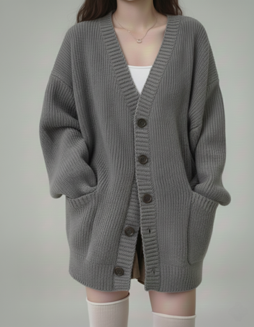 Shopflix 여성용 루즈핏 빅사이즈 니트 가디건 5color