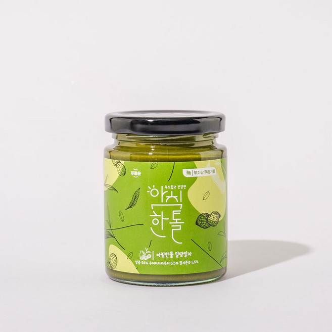 푸로운 말차스프레드 저당말차 녹차스프레드 오설록스프레드 무설탕 무첨가물 땅콩 47% 땅콩말차, 220g, 2개