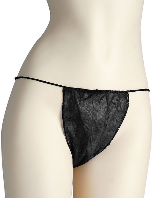 오아소 개별포장 일회용 티팬티, 블랙, 100개