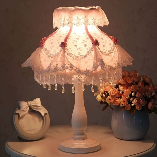 엔틱 스탠드 조명 유럽풍 침실 카페 안방 침대 앤틱 빈티지, 디밍 스위치, 10인치 핑크 디밍 스위치