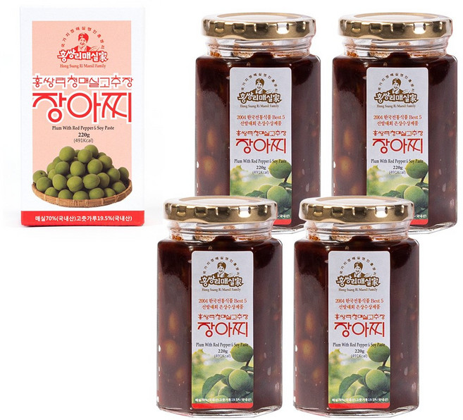 홍쌍리 매실 장아찌 고추장장아찌 220g, 4개
