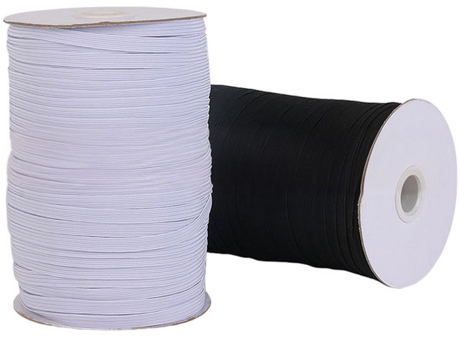 마루아토 납작 수선부자재 기저귀고무줄 6mm 120m, 1개, 화이트