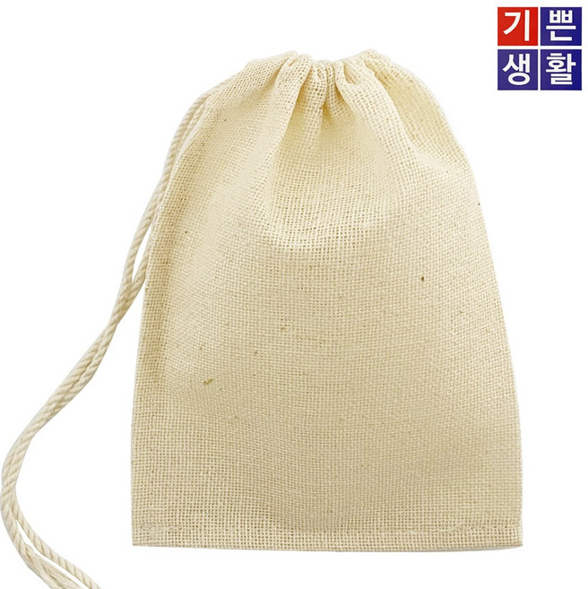 국산 천연 삼베주머니(소) 14x19 면보 거름망 육수망, 1개