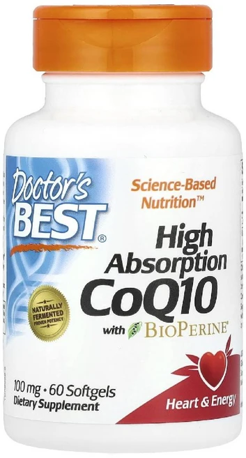 닥터스베스트 코큐텐 코엔자임큐텐 바이오페린함유 고흡수 CoQ10 100mg 60정, 비건, 성인남녀공용, 분말, 1개 - 쿠팡