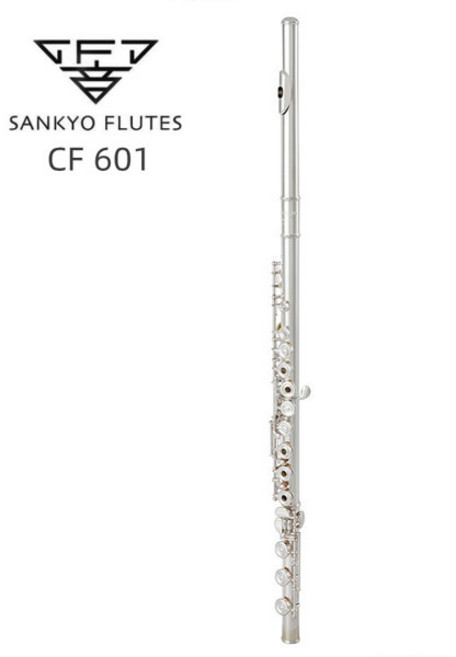 Top Japan Sankyo 601 플루트 전문 백동 오프닝 C 키 17 홀 플루트 실버 도금 악기 케이스 포함, 01, 1개