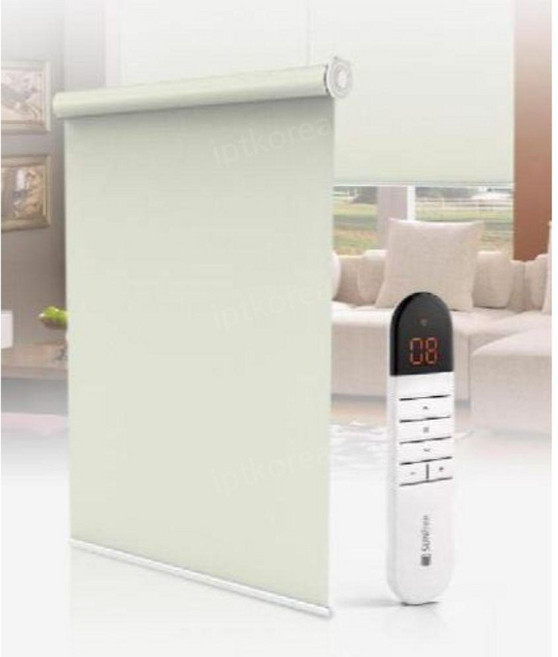 자동커튼 전동 셔터 블라인드 자동 햇빛 원격 가리개, 그레이