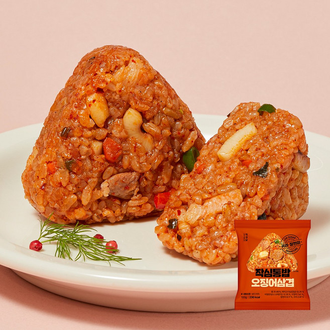 작심닭 작심통밥 귀리주먹밥 오징어삼겹, 30개, 100g