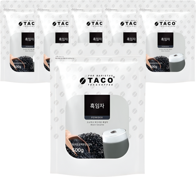타코 흑임자 파우더 라떼분말, 500g, 1개입, 6개