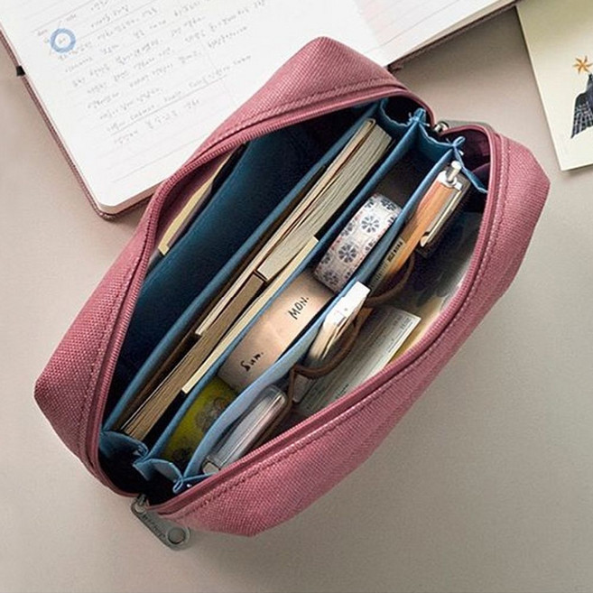 멀티 수납 통장 지갑 여권 보관 파우치 지갑 가벼운 수납 도장보관함 가계부 여행용 오거나이저 지퍼 dew+43387BD