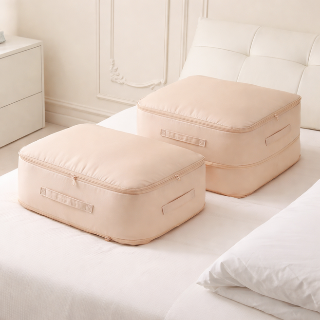 꾸꾸리빙 이불 압축팩 파우치 대용량 부피순삭 다용도 수납함, 1개, 1개입