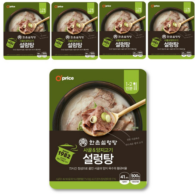 오프라이스 한촌 정통설렁탕, 500g, 5개