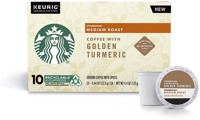 스타벅스 그라운드 커피 골든 터메릭 미디엄 로스트 K-컵, 10개입