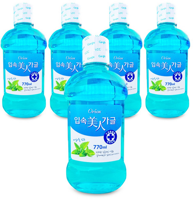 오릭스 입속미인 가글 1박스 (770ml), 5개, 770ml