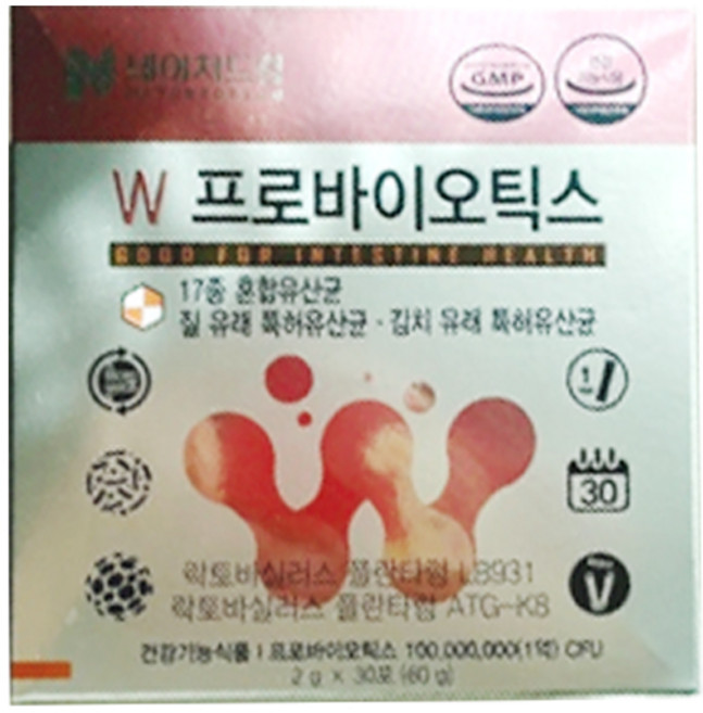 네이처드림 W프로바이오틱스 질건강 유산균 30p, 60g, 1개