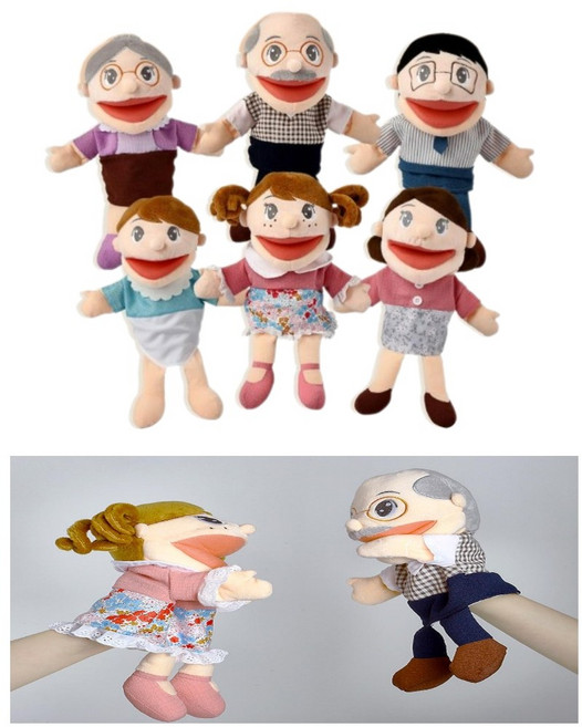 사람손인형 할아버지 할머니 손인형세트 기본템 역할, 1개