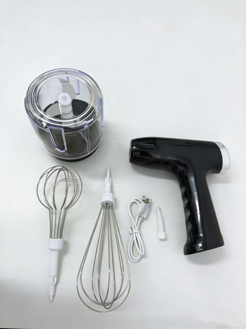 三合一電動打蛋器打蒜器料理攪蛋器奶油打發器絞肉機多功能蛋糕, 三合一料理機, 黑色