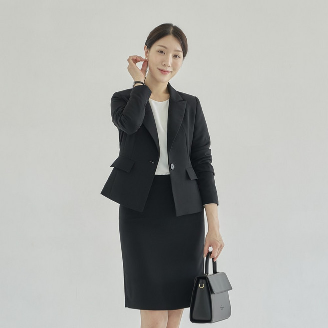더웨이나인 여성 정장 자켓 검정 슬림핏 마이 면접 고급형 jacket