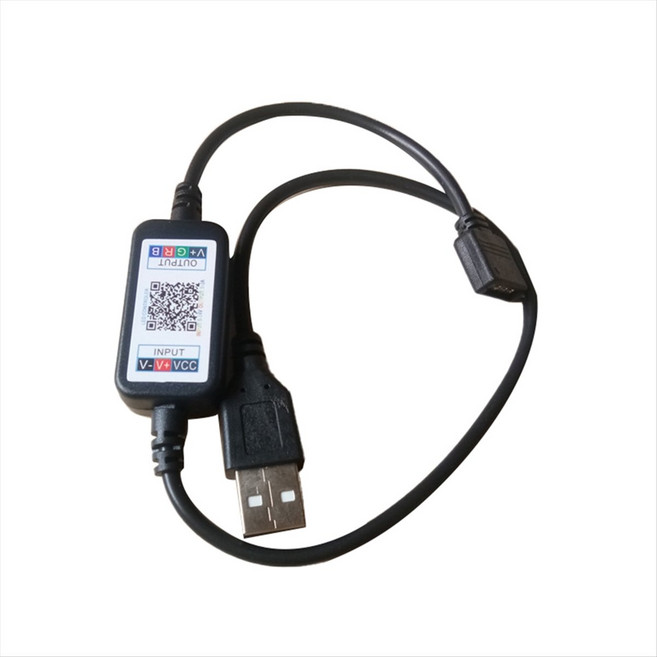 LED 스트립 조명 미니 RGB 디머 DC5-24V 전화 앱 Bluetooth 호환 USB 케이블 컨트롤러 LED 스트립 조명 용 2PC, 그림처럼