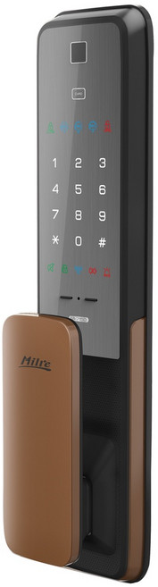 美樂 MILRE MDL 7150 戶外可裝超高防水五合一推拉款韓國製原廠保固電子鎖大門門鎖指紋鎖, 上門安裝