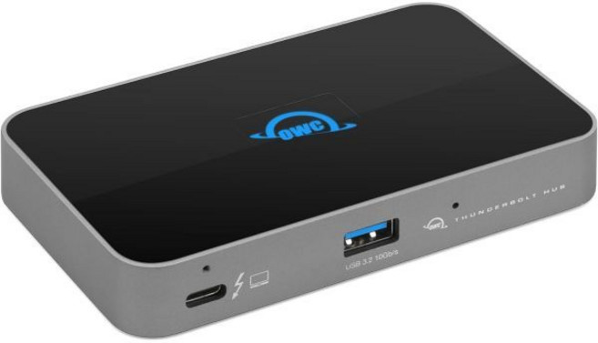 OWC 5 포트 썬더볼트 허브 - 60W 충전 4 USB 3.2 Mac 및 PC와 호환 가능, Also Black/Gray, 1개