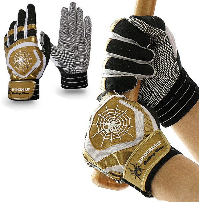 논슬립 NON-SLIP 스파이더그립 야구 배팅 합피 장갑, 블랙골드
