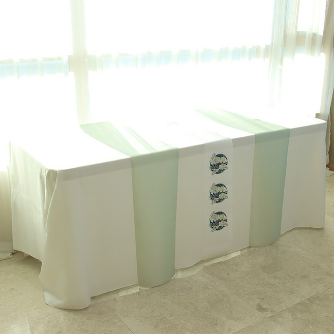 테이블러너세트 4번 백일상 돌상 칠순 팔순 파티 테이블보, 1세트, 테이블러너세트4번(연그린)