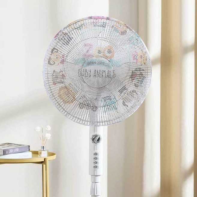 1/2p 캐릭터 선풍기 안전망 보호망 그물 커버 덮개 아기 선풍기망, 1개, 동물원