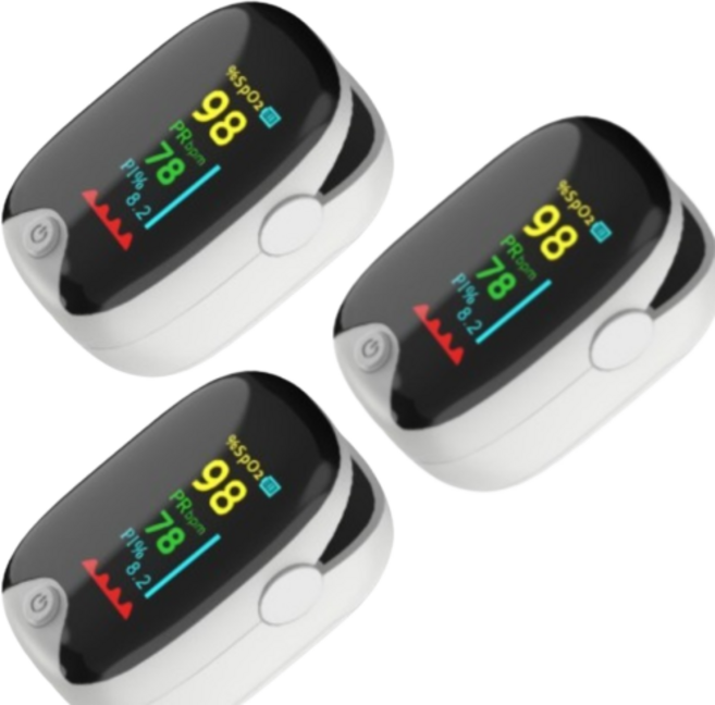 바이블굿즈 펄스옥시미터 산소포화도 측정기 럭셔리형 레저용 3개, 3개입