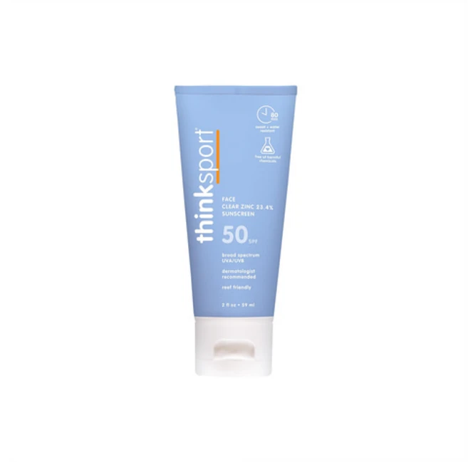 Thinksport 미네랄 선스크린 SPF50 클리어 징크 워터 레지스턴트 59ml 2개 - 쿠팡