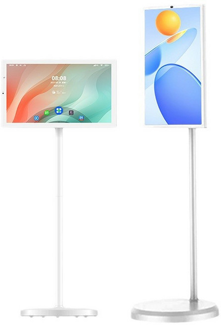 휴대용 스마트 TV 24인치 무선 미러링 터치스크린 이동식 고화질, 고객직접설치, 거치대형, 단일 모델, 24인치 8+128G 화면