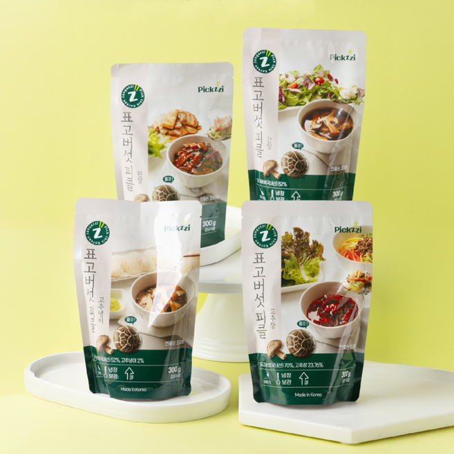 100% 국내산 표고버섯으로 만든 장아찌(간장), 300g, 2개