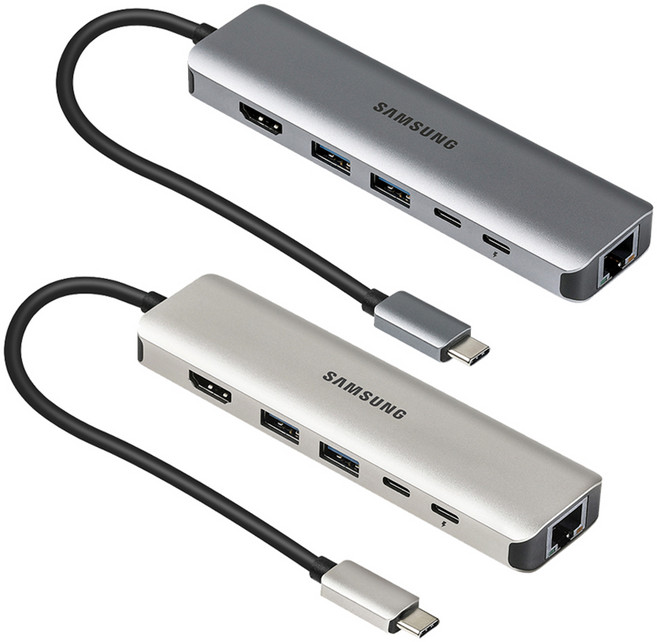 삼성전자 6in1 C타입 USB 멀티 허브 SL-MH1061 HDMI 8K 30Hz 100W 노트북 갤럭시북 갤럭시탭 호환, SL-MH1061C 샴페인골드, SD카드리더기