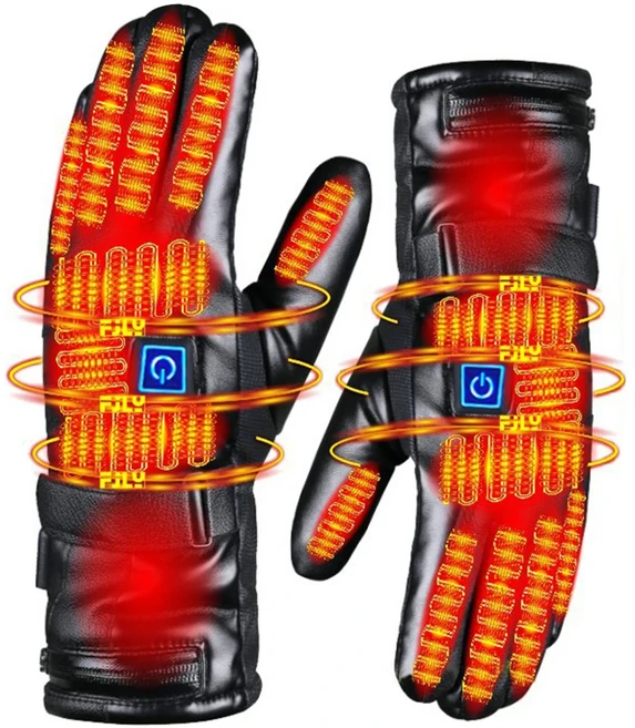 충전식 가열 장갑 3단계 온도 조절 방수 전기 겨울 야외 오토바이 스키 사이클링용 손난로, 01 빠른, 01 Heated Gloves