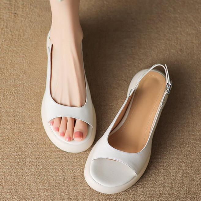 Modern Fashion 여성 발편한 키높이 샌들 스트랩 슈즈 F21