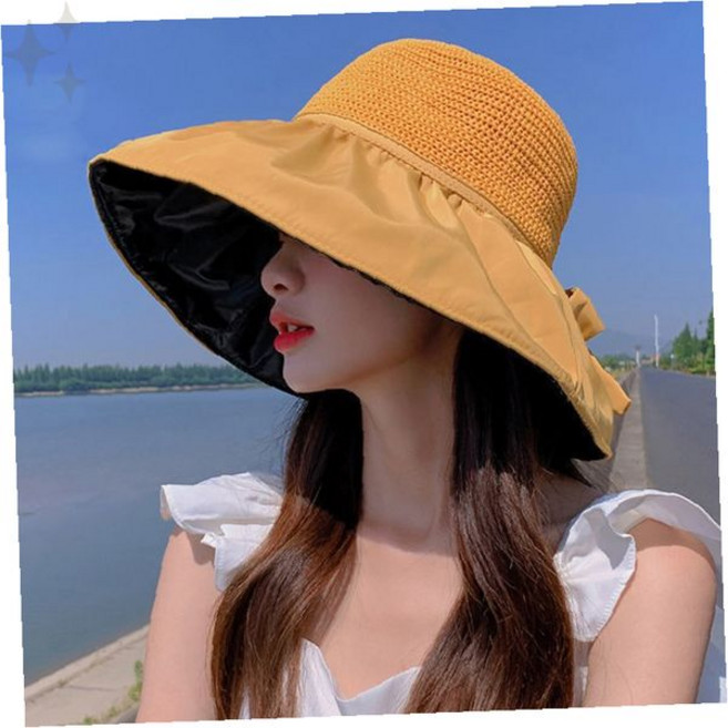 여성 와이드 챙 자외선차단 접이식 햇빛가리개 휴대용 야외활동 해변 나들이 여행
