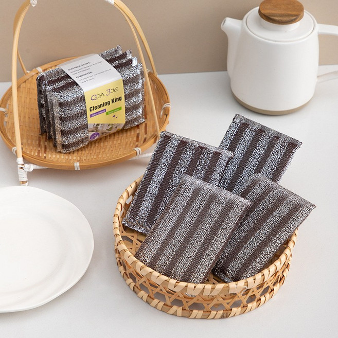 강력 세척 철수세미 스펀지 주방 설거지 깊은 청소에 최적, 1개, 4개