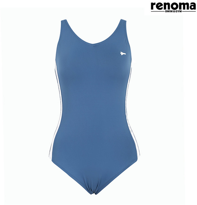 레노마수영복 여성 U백 실내 수영복 블루 (RN-LS2E702_BU) 브라캡증정