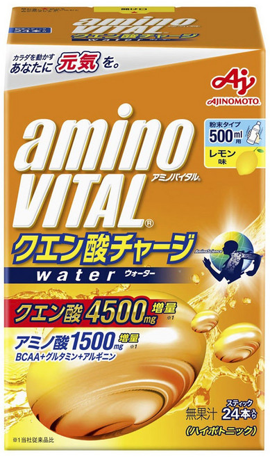 아미노바이탈 구연산 충전 워터 4500mg 아미노산 1500mg 레몬맛 파우더 24개입, 1개