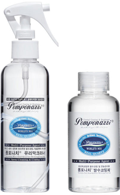 폼포나치 유리막크리너 200ml + 발수코팅제 100ml 코팅세차세트, 1개