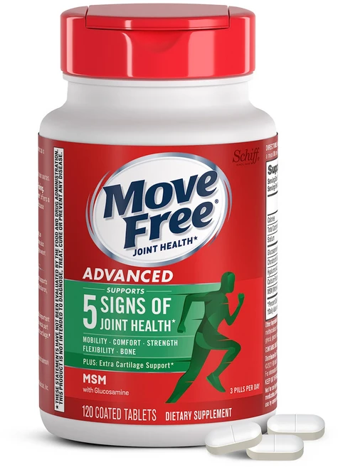 쉬프 무브프리 MSM 1500mg 120코팅정 글루코사민 콘드로이친 히알루론산 작은캡슐, 120정, 1개 - 쿠팡