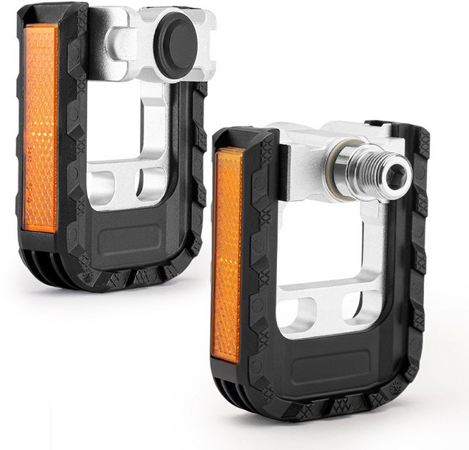 미니벨로 브롬톤 알루미늄 접이식 페달, 1세트, 블랙