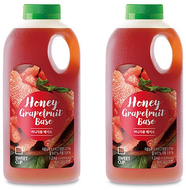 스위트컵 허니자몽 베이스, 1.2kg, 2개