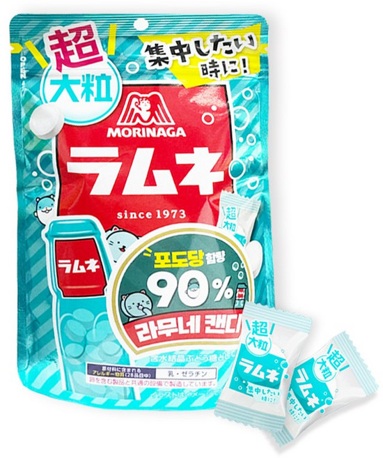 모리나가 라무네 포도당캔디, 2개, 60g