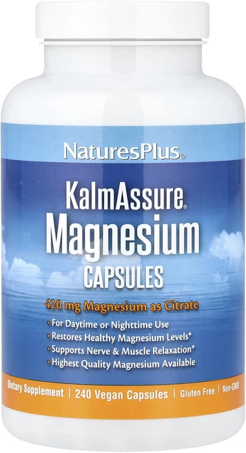 네이쳐스플러스 KalmAssure 마그네슘 캡슐 105mg 베지캡슐 240정, 6개 - 쿠팡