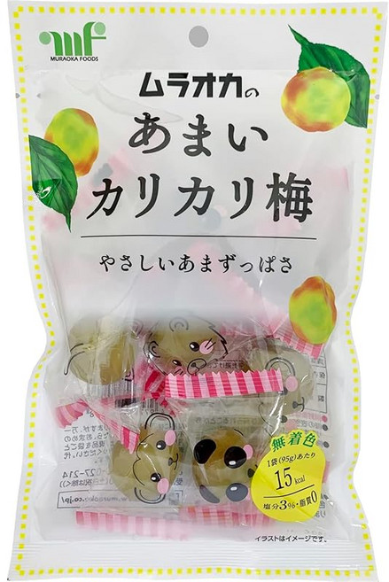 무라오카 식품공업 아마이 바삭바삭 매화 95g×10봉, 95g