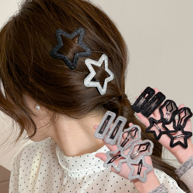 블링모어 12P 반짝반짝 앞머리 옆머리 헤어 똑딱핀 세트