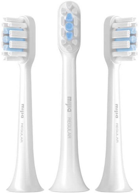 Xiaomi Mijia T301/T302 소닉 전동 칫솔 헤드 3pcs 소프트 브러시 치아 노즐 용 원본, 3PCS White, 1개