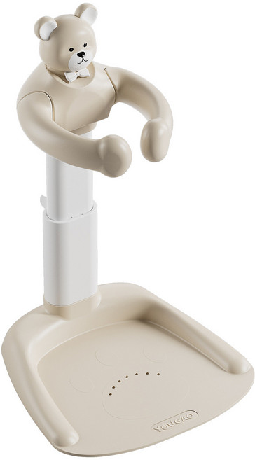 廠家直銷寶寶洗澡神器站立臺嬰幼兒洗浴澡盆兒童洗屁股盆寶寶浴架, 1個, 卡通款-卡其色:如圖